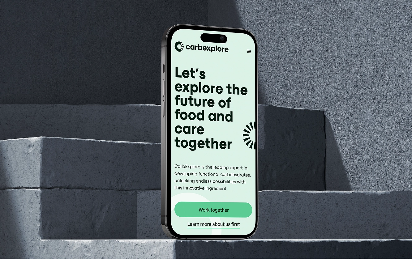 CarbExplore website design mobiel