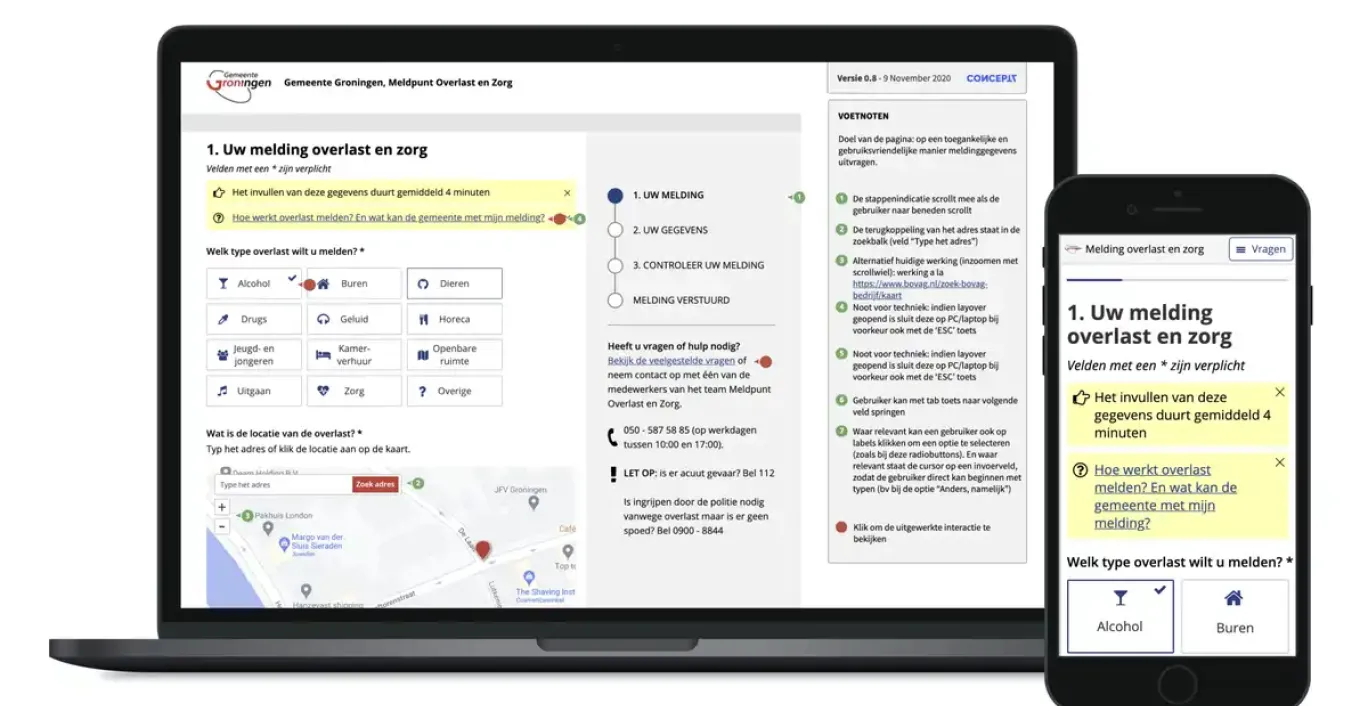 Case Gemeente Groningen prototype melding
