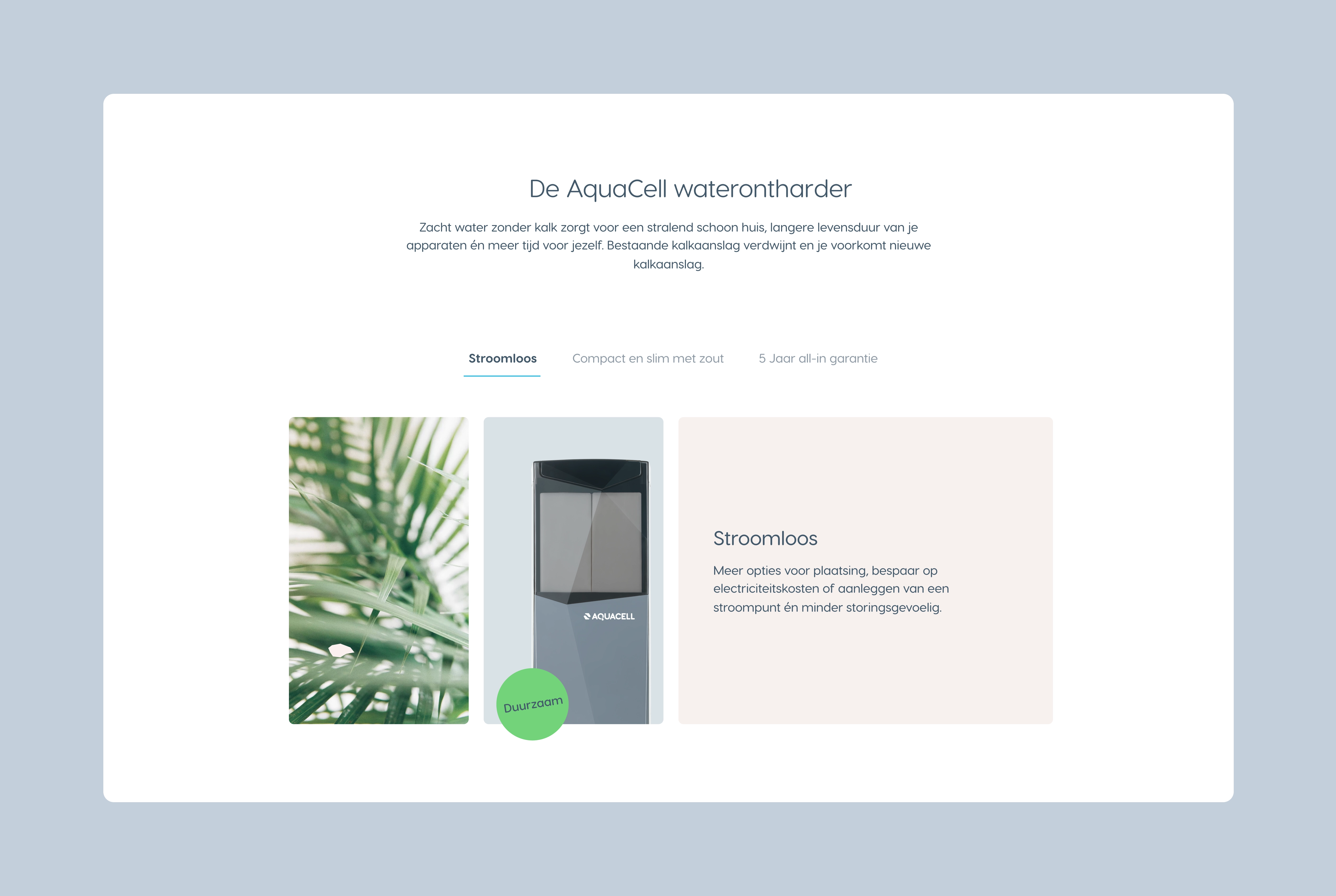 Case Aquacell waterontharder website Concept7