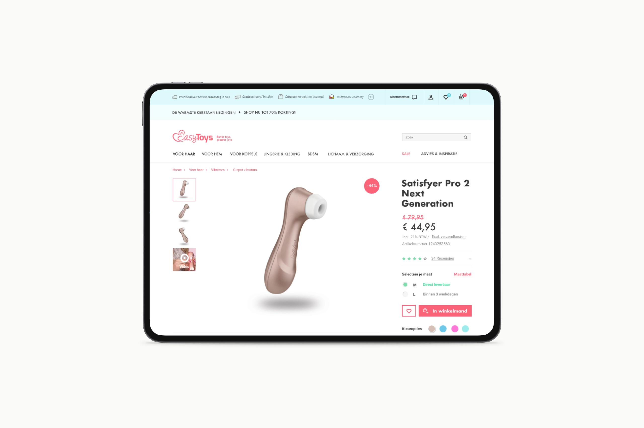 EasyToys E-commerce productpagina design