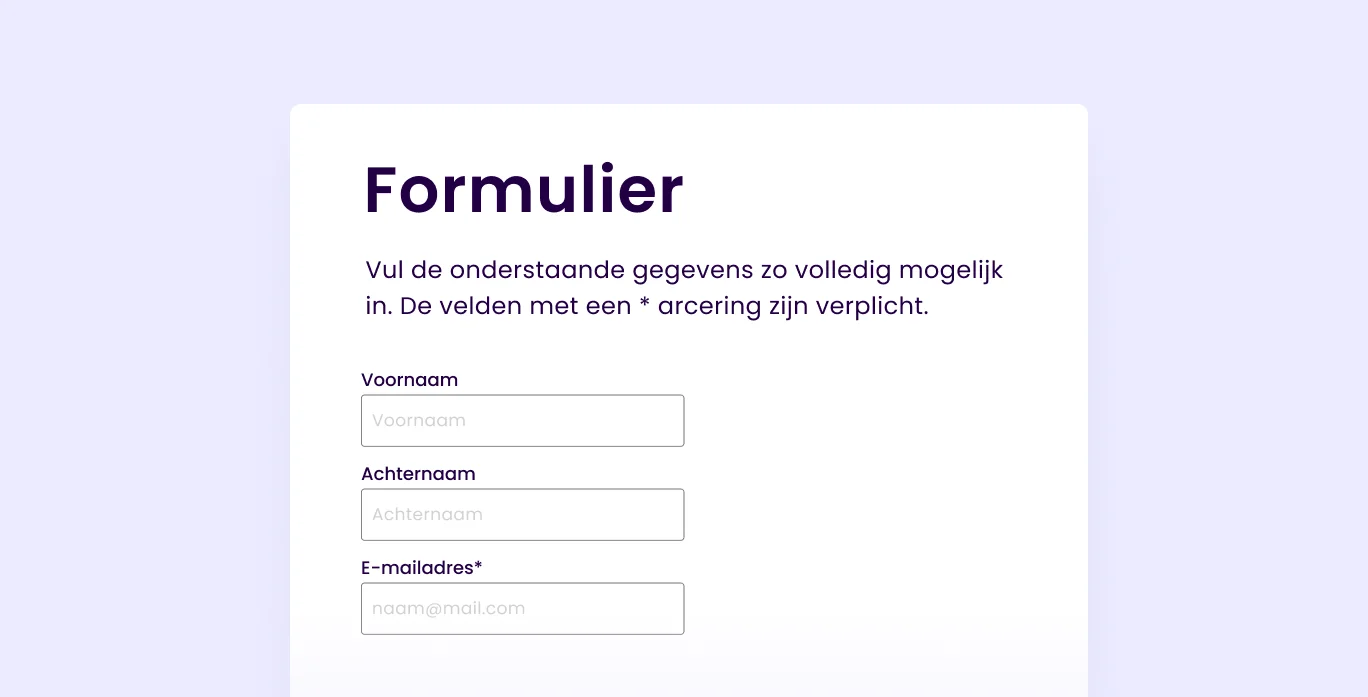 Offering instructions before the form allows assistive technology to read the text before it switches to 'form mode'.