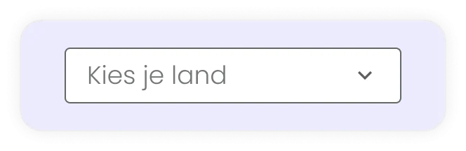 Inline label met drop down voorbeeld