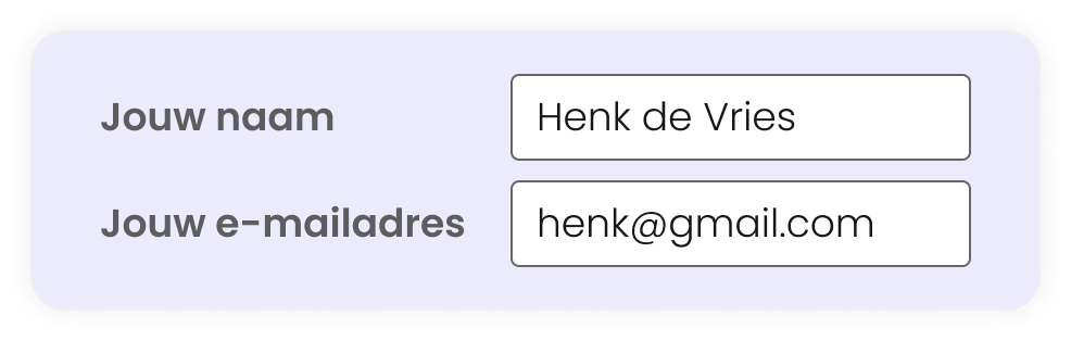 Links uitgelijnde labels