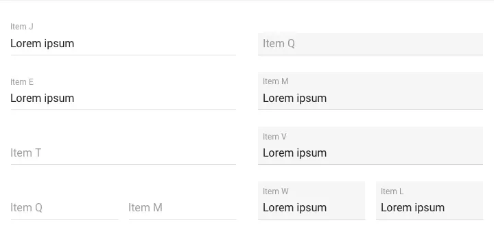 voorbeeld floating labels op web