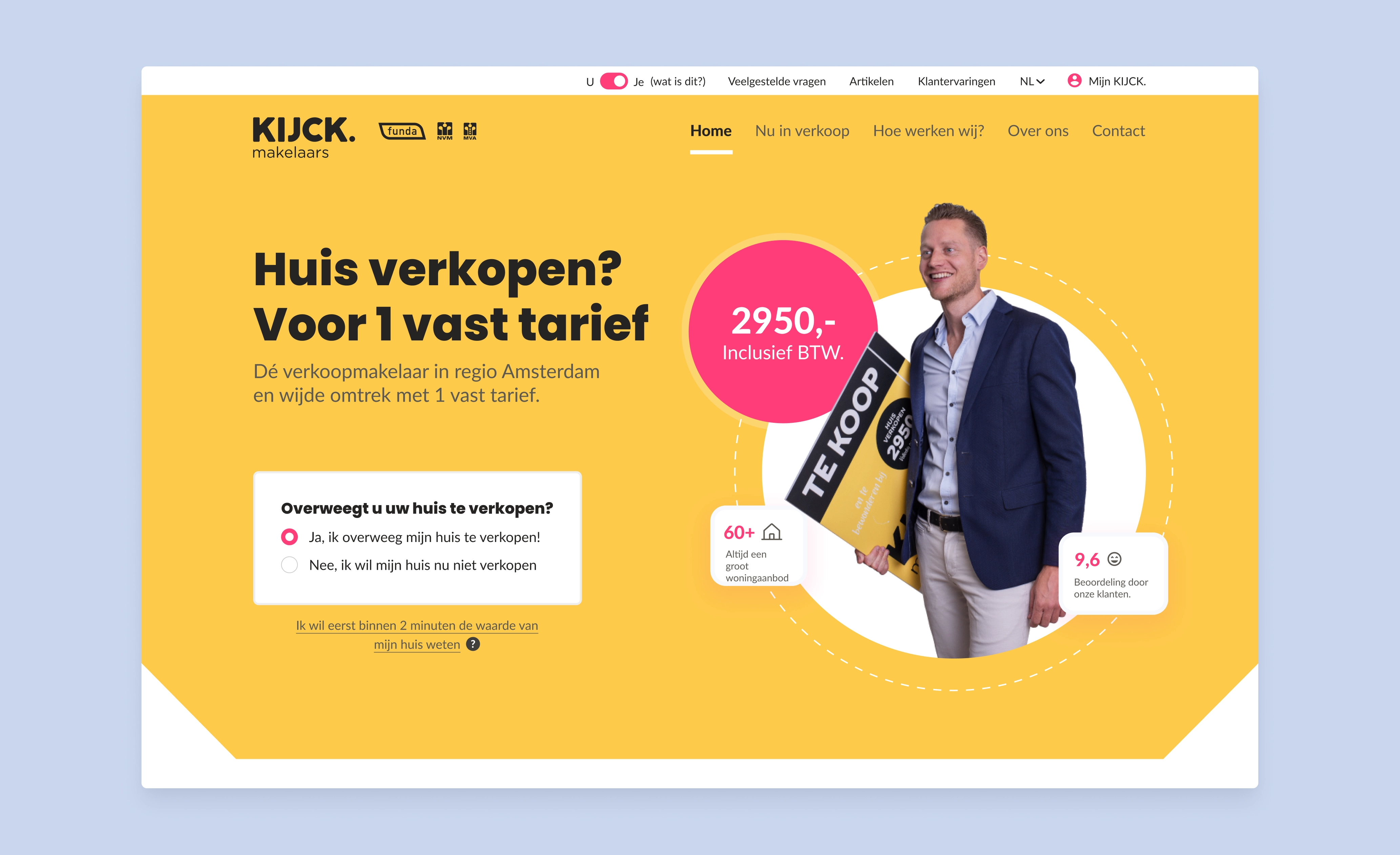 KIJCK. makelaars ontwerp website Concept7