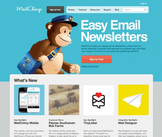 Mailchimp website