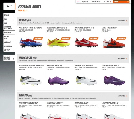 Nike webshop